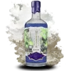 Herejía Blueberry Gin en un fondo artístico de bosques chilenos