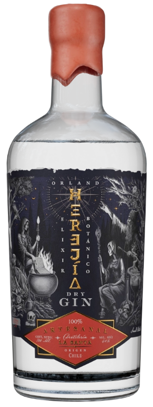 Botella de Gin Premium Herejía Orland Dry Gin