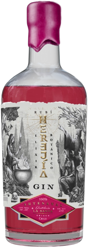 Botella de Gin Premium Herejía Rubí Gin