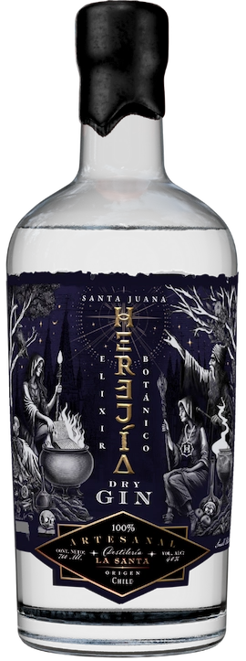 Botella de Gin Premium Herejía Santa Juana Dry Gin