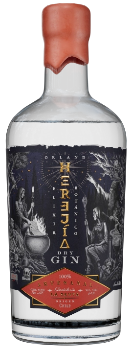Botella de Gin Premium Herejía Orland Dry Gin
