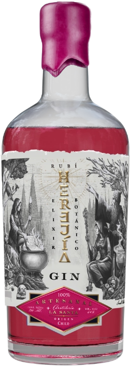 Botella de Gin Premium Herejía Rubí Gin