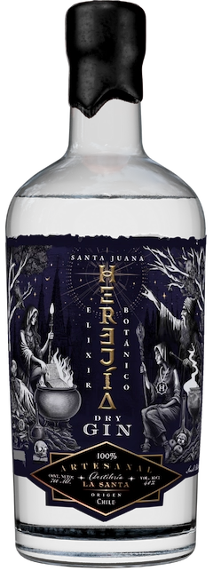Botella de Gin Premium Herejía Santa Juana Dry Gin