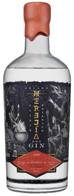 Botella de Gin Premium Herejía Orland Dry Gin